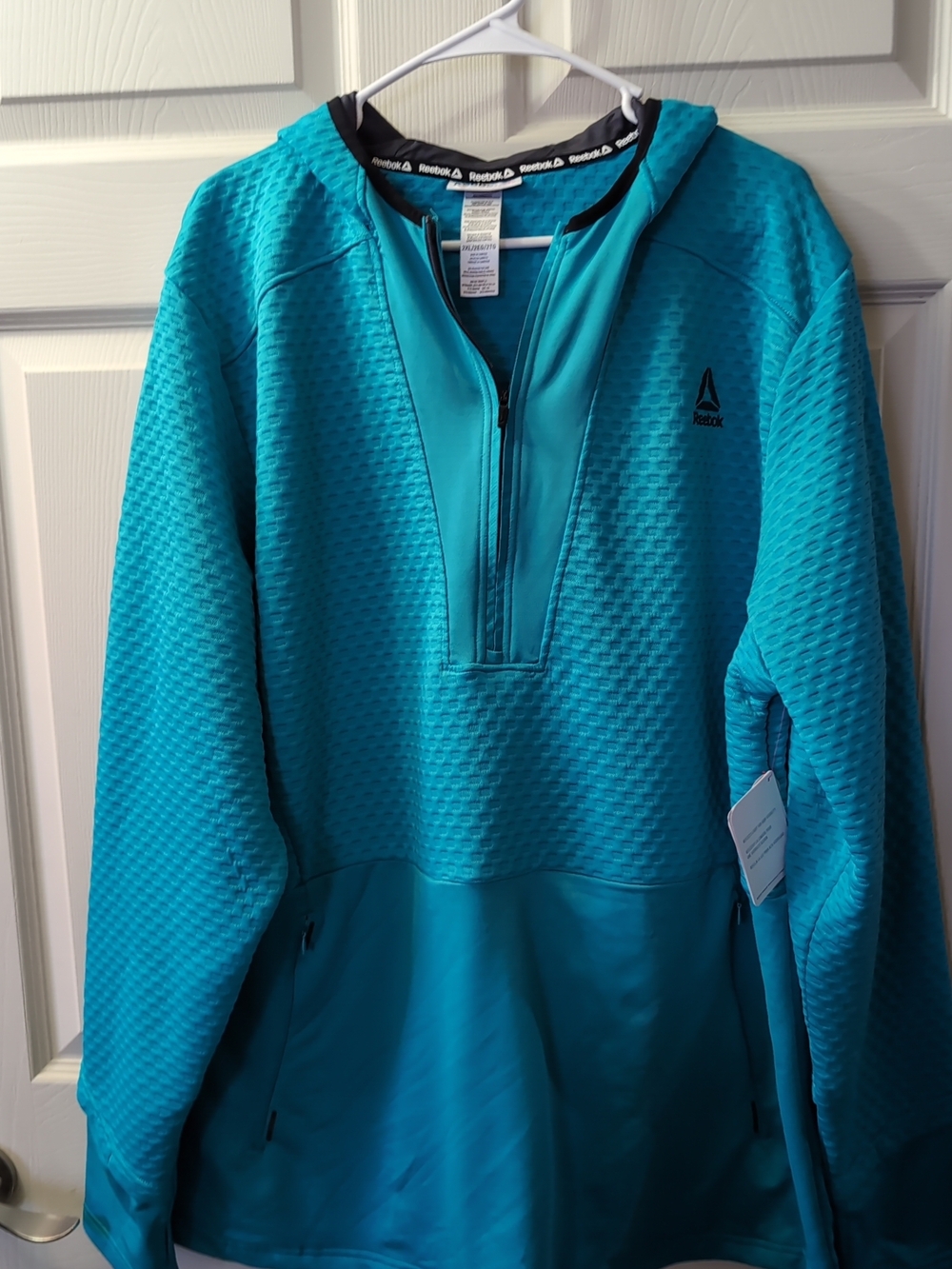Reebok Teal Quarter-Zip Pullover